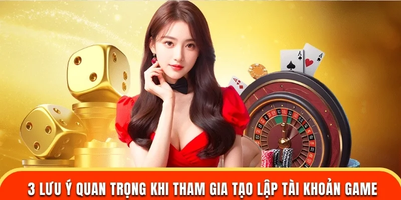 3 lưu ý quan trọng khi tham gia tạo lập tài khoản game